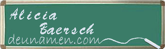 Alicia Baersch Visitenkarte